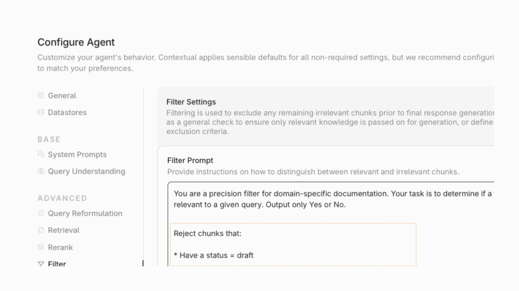 Using metadata to improve reranking instructions
